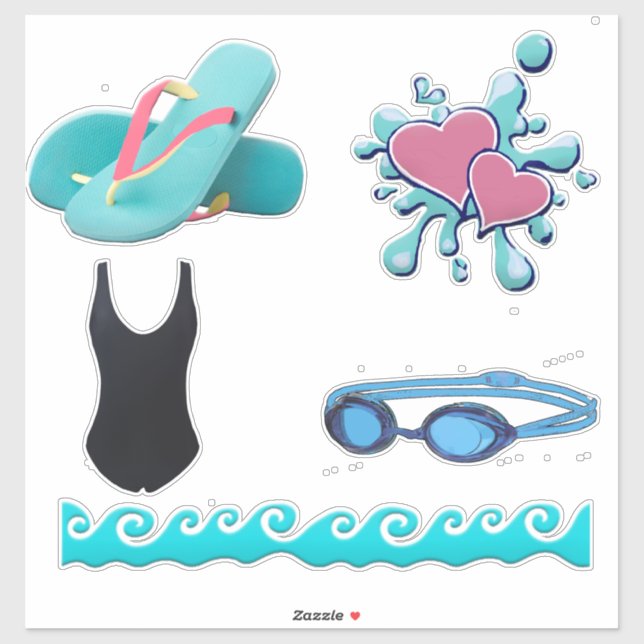 Swim Stickers Aufkleber (Blatt)