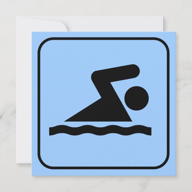 Swim-Symbol-Einladung Einladung (Vorderseite)