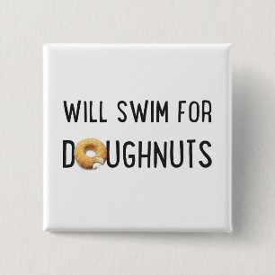 Swim Team, Funny Schwimmer Geschenk, Donuts Button