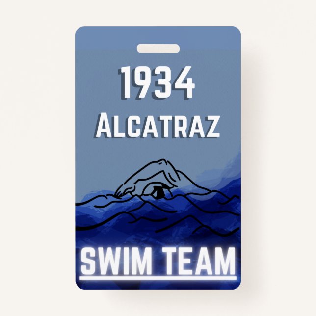 Swim Team Novelty Abzeichen Ausweis (Vorderseite)