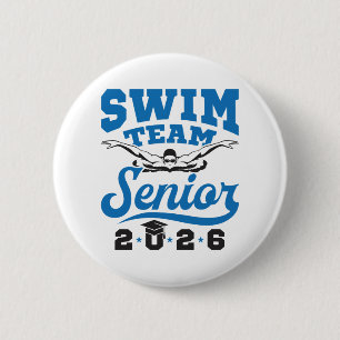 Swim Team Senior 2026 Button