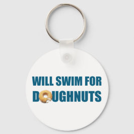 Swim Teamgeschenk lustig, Schwimmen für Donuts Schlüsselanhänger