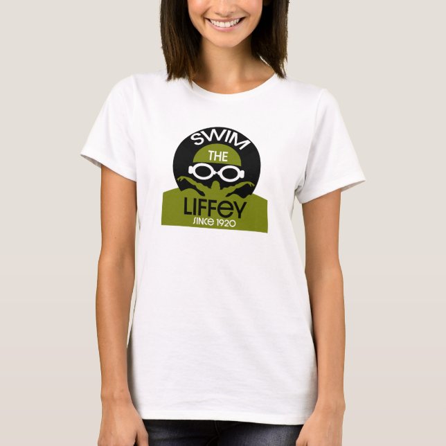Swim The Liffey River Dublin Irland T-Shirt (Vorderseite)