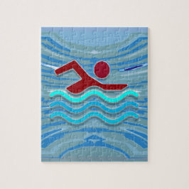 Swim-Verein-Schwimmer-Übungs-Fitness- Schwimmen Puzzle