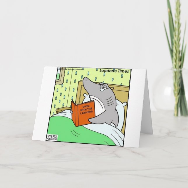 Swim W/The Lawyers Funny Tees Ohrts & Collectibles Karte (Vorderseite)