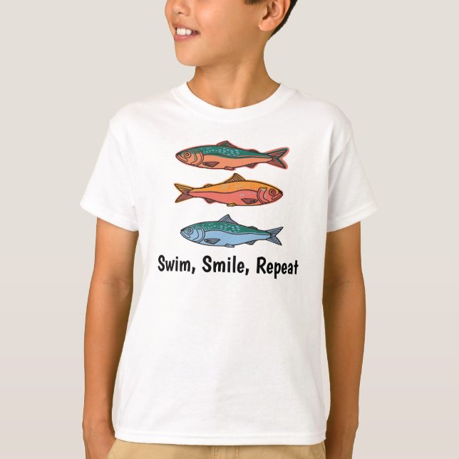 swime, smile, repeat, Tuna Kids T-Shirt (Vorderseite)