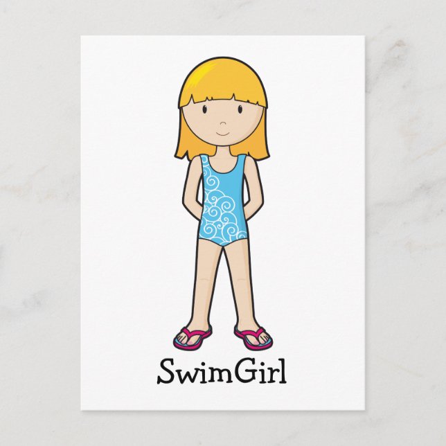 SwimGirl Postkarte (Vorderseite)
