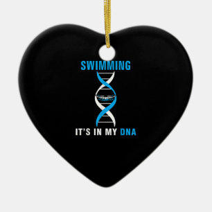 Swimmen in meiner DNA Funny SwimerSchwimmen Coole Keramik Ornament