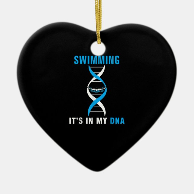 Swimmen in meiner DNA Funny SwimerSchwimmen Coole  Keramik Ornament (Vorne)