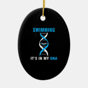 Swimmen in meiner DNA Funny SwimerSchwimmen Coole  Keramik Ornament