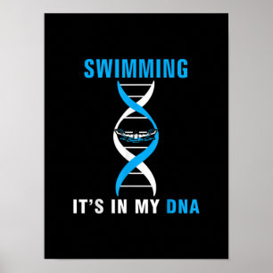 Swimmen in meiner DNA Funny SwimerSchwimmen Coole  Poster