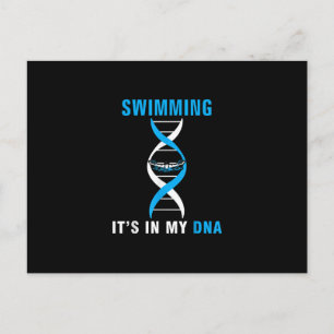 Swimmen in meiner DNA Funny SwimerSchwimmen Coole Postkarte