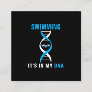 Swimmen in meiner DNA Funny SwimerSchwimmen Coole Quadratische Visitenkarte