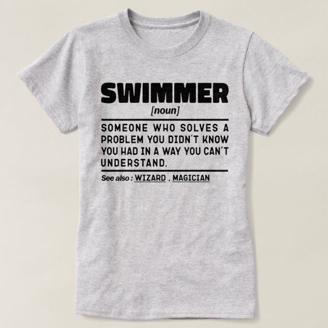 Swimmer Noun Definition Scuba Diving Spezialist T-Shirt (Design vorne)