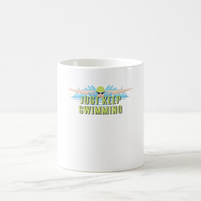 Swimmer quots: Just Keep Swimming | SWIM LOVER Kaffeetasse (Mittel)
