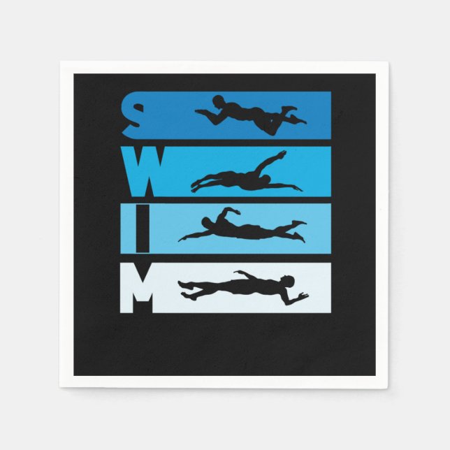 Swimmer Swim Coach Serviette (Vorderseite)