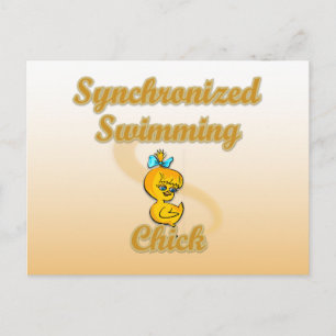 Swimming Chick Postkarte