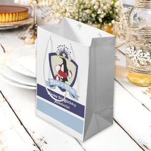 Swimming Club Wappen Niedlich Pinguin Kindergeburt Mittlere Geschenktüte