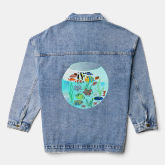 Swimming Fish Bath Jeansjacke