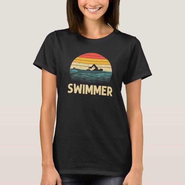 Swimming For Men Women Swimmer Swim Teacher Butter T-Shirt (Vorderseite)