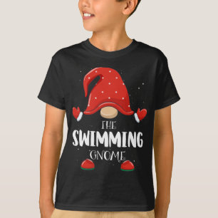 Swimming Gnome Matching Familie Weihnachten Pajama T-Shirt