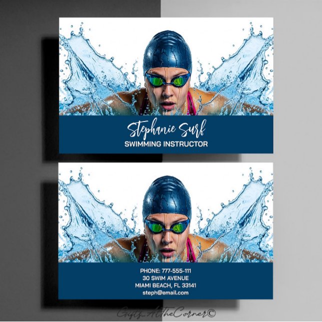 Swimming Instructor Visitenkarte (Von Creator hochgeladen)