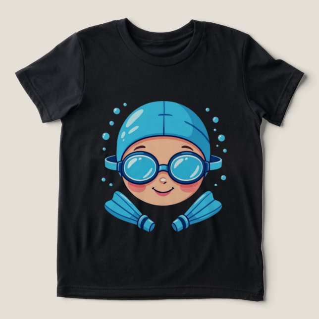 Swimming lovers after school activity club Tri-Blend shirt (Design Vorderseite)