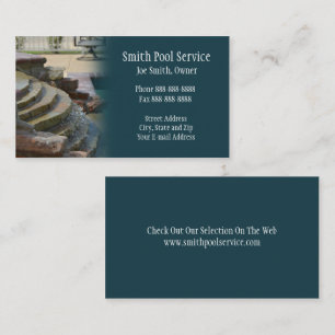 Swimming Pool Business Card Visitenkarte
