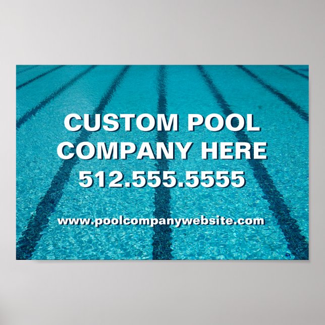 Swimming Pool Company Custom Marketing Poster (Vorne)