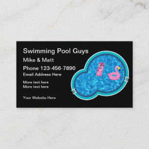 Swimming Pool Fun Business Cards Visitenkarte