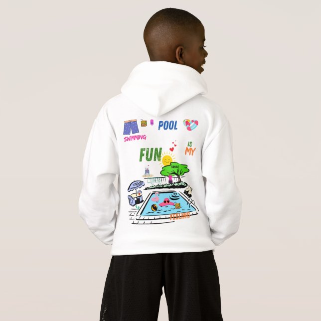 Swimming Pool Fun Hoodie (Schwarz voll)