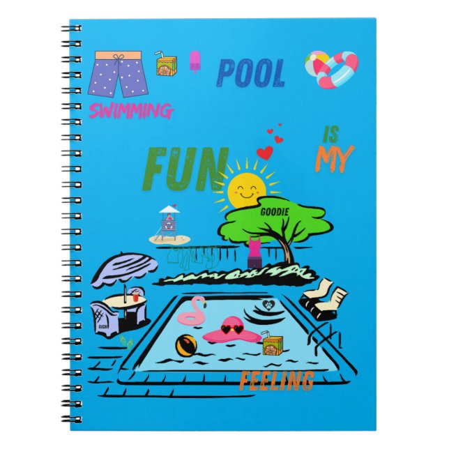Swimming Pool Fun Notizblock (Vorderseite)