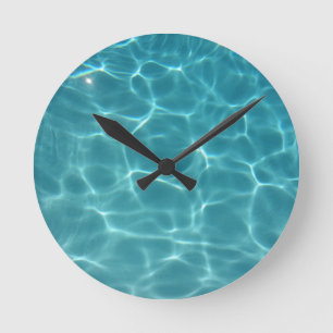 Swimming Pool Water Runde Wanduhr