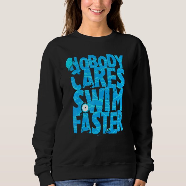 Swimming Sarcasm Coach Zitat Badestrand Sweatshirt (Vorderseite)