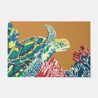 Swimming Sea Turtle Summer Doormat, Neues Zuhause Fußmatte