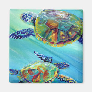 Swimming Sea Turtles Magnet