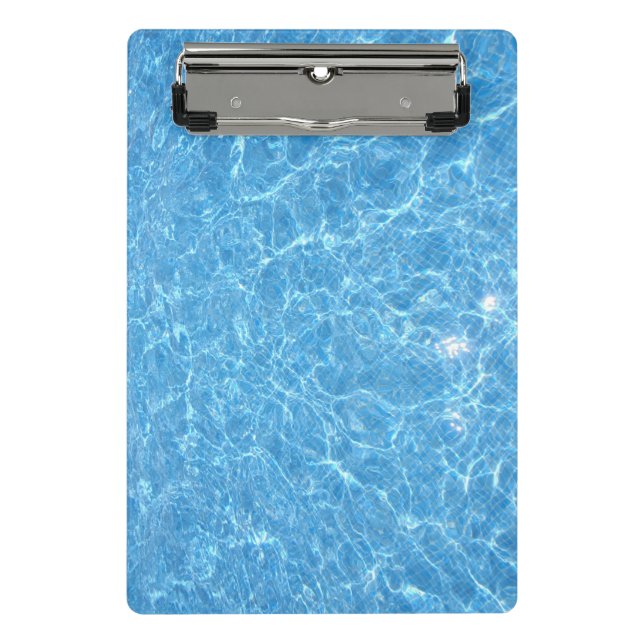 Swimmingpool Blaues Wasser Wasseraqua Mini Klemmbrett (Vorderseite)