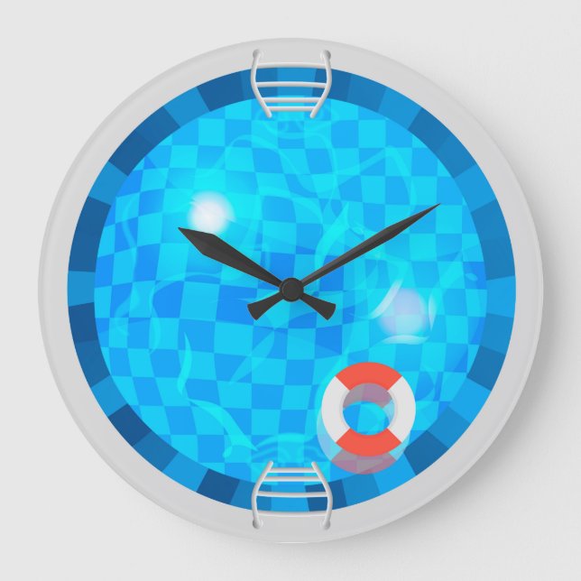 Swimmingpool-runde Wanduhr (Vorderseite)