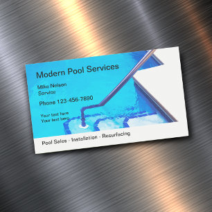 Swimmingpool-Service modern Magnetische Visitenkarte