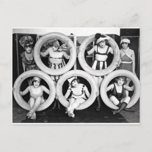 Swimsuit Flapper Girls Postkarte