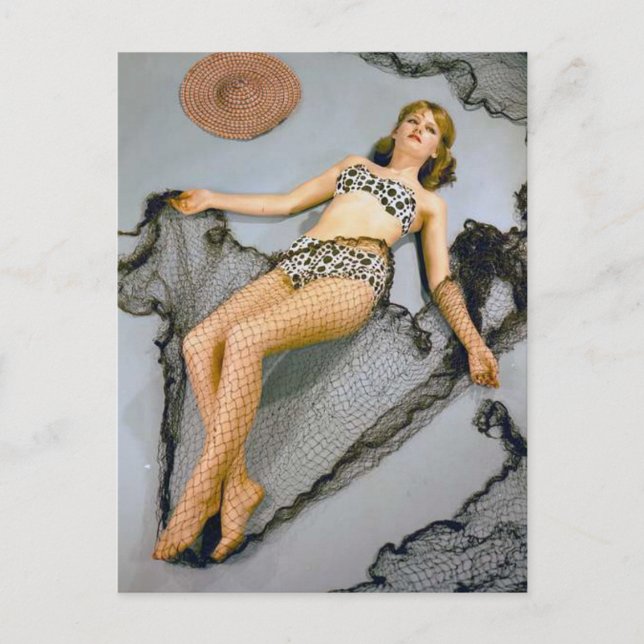Swimsuit Vintages Foto Postkarte