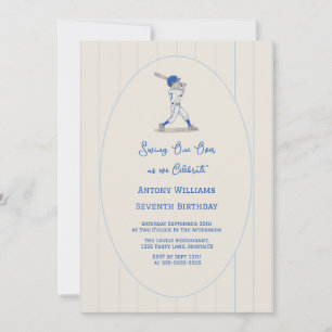 Swing auf die 7. Geburtstags-Baseballparty Einladung