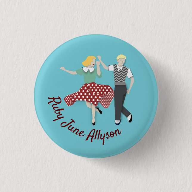 Swing Dance Couple Button (Vorderseite)