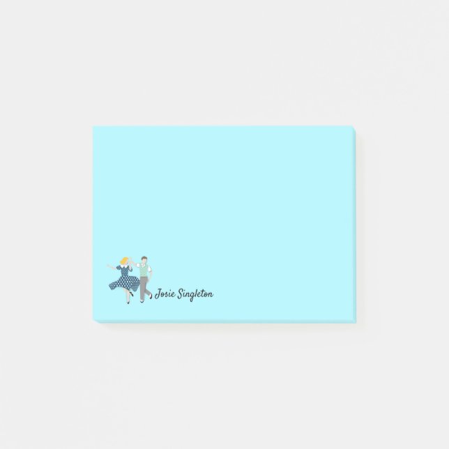 Swing Dance Couple Post-it Klebezettel (Vorderseite)