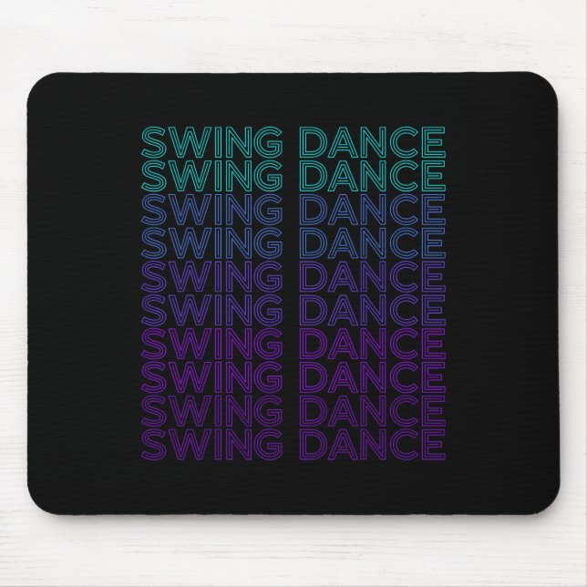 Swing Dance Dancing Retro Swing Tänzer Mousepad (Vorne)
