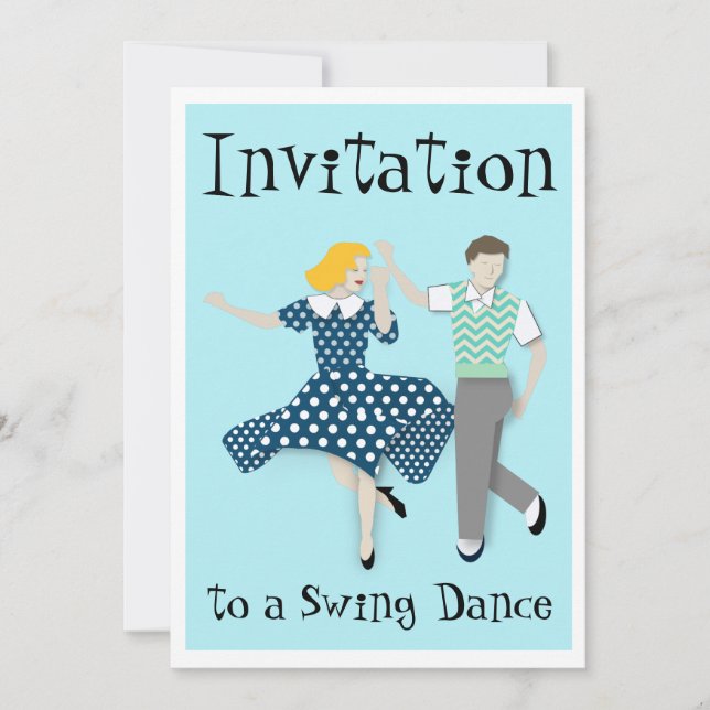 Swing Dance Einladung (Vorderseite)