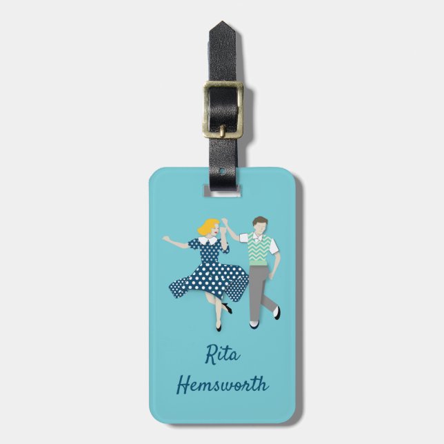 Swing Dance Gepäckanhänger (Vorderseite vertikal)