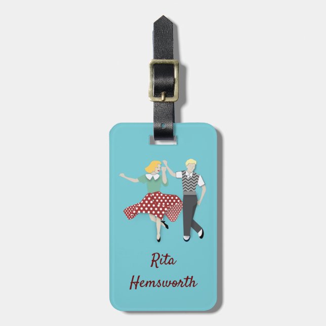 Swing Dance Gepäckanhänger (Vorderseite vertikal)