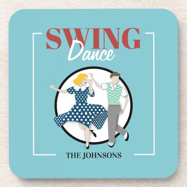 Swing Dance Getränkeuntersetzer (Vorderseite)