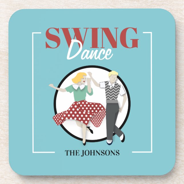 Swing Dance Getränkeuntersetzer (Vorderseite)